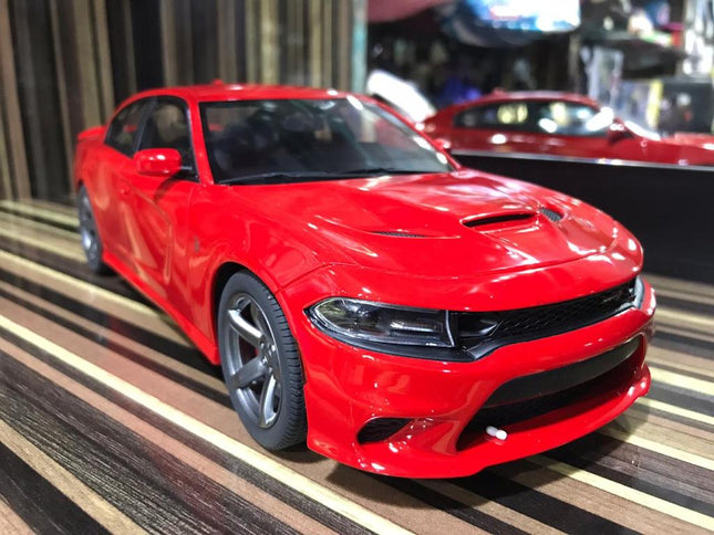 GT Spirit 1/18 Dodge Charger SRT Hellcat Red Resin Scale Model Car - detailed collector display model