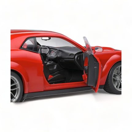 Solido 1:18 Diecast Dodge Challenger R/T Scat Pack Red Opening Doors Model Car - fine detailed model replica