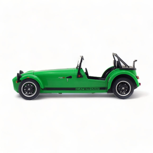 1/18 Diecast Caterham Seven 275R Green Solido Scale Model Car - studio product photo of the scale model