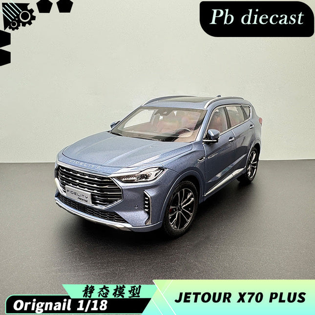 Chery YX Jetour X70 PLUS SUV Blue 1:18 Diecast Model Car - detailed collector display model