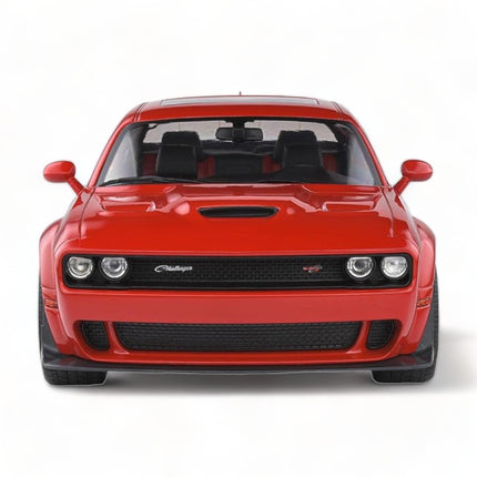 Solido 1:18 Diecast Dodge Challenger R/T Scat Pack Red Opening Doors Model Car - scale model for display
