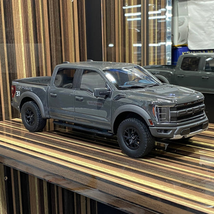GT Spirit 1:18 Ford F-150 Raptor 2022 Grey Resin Scale Model Car - detailed collector display model