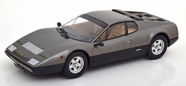 1:18 scale grey metallic Ferrari 365 GT4 BB diecast model car front view
