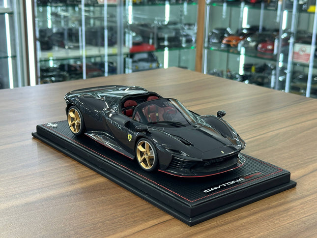 MR Collection Ferrari Daytona SP3 1:18 Full Carbon Fiber Resin Model - detailed collector display model