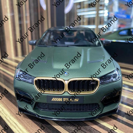 GT Spirit 1:18 BMW M5 Competition Green Resin Scale Model Car - studio product photo of the scale model