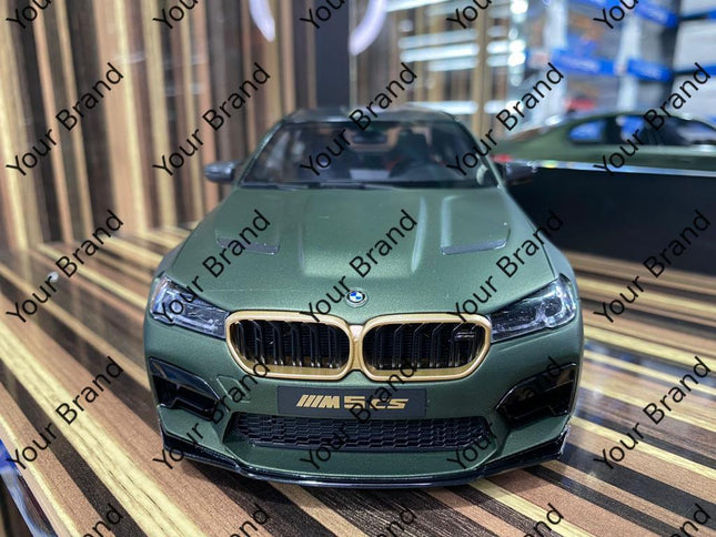 GT Spirit 1:18 BMW M5 Competition Green Resin Scale Model Car - studio product photo of the scale model