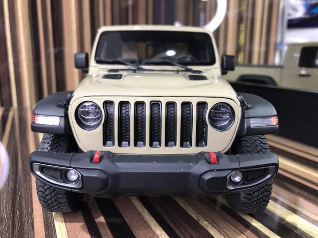 1/18 Diecast Jeep Gladiator Rubicon Beige GT Spirit Scale Model Car - studio product photo of the scale model