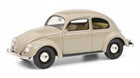 Beige classic Volkswagen Beetle diecast model car, 1:18 scale, detailed exterior design