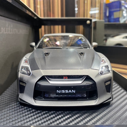 Ignition Model 1/18 Nissan GT-R R35 Resin Model Car Grey - studio product photo of the scale model