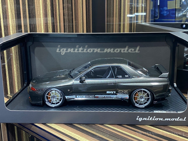 Ignition Model Nissan Skyline GT-R R32 1:18 Grey Metallic Resin Model - detailed collector display model