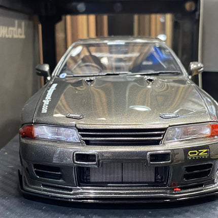 Ignition Model Nissan Skyline GT-R R32 1:18 Grey Metallic Resin Model - collectible scale model car