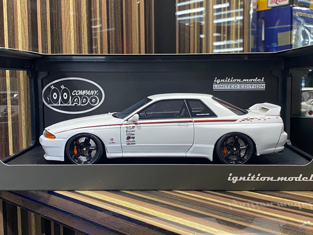 Ignition Model 1/18 Nissan Skyline GT-R R32 White Resin Model Car - detailed collector display model