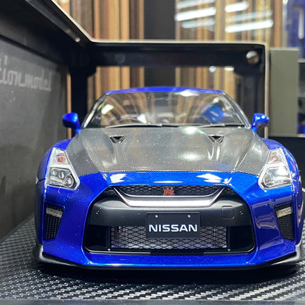 Ignition Model 1/18 Nissan GT-R R35 Blue Resin Model Car - collectible scale model car