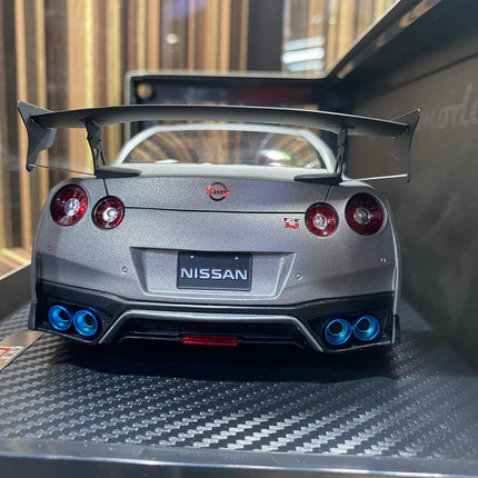 Ignition Model 1/18 Nissan GT-R R35 Resin Model Car Grey - collectible scale model car
