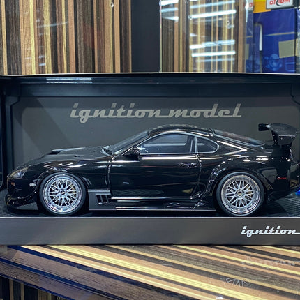 Ignition Model 1/18 Toyota Supra MK4 Resin Scale Model Black - detailed collector display model