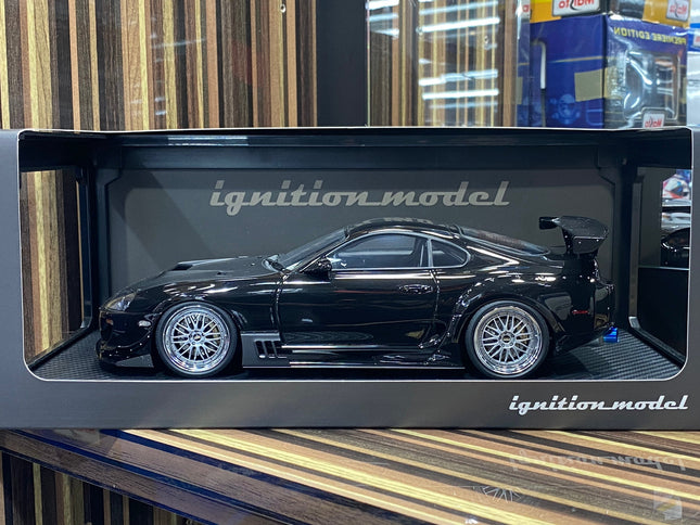 Ignition Model 1/18 Toyota Supra MK4 Resin Scale Model Black - detailed collector display model