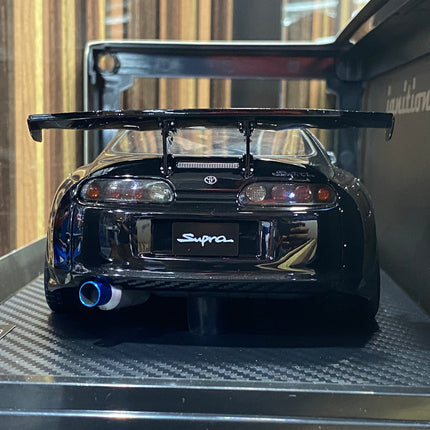 Ignition Model 1/18 Toyota Supra MK4 Resin Scale Model Black - fine detailed model replica