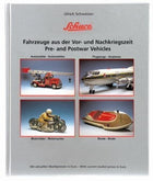 Book cover featuring diecast model vehicles: fire truck, airplane, motorcycle, boat, in display photos.