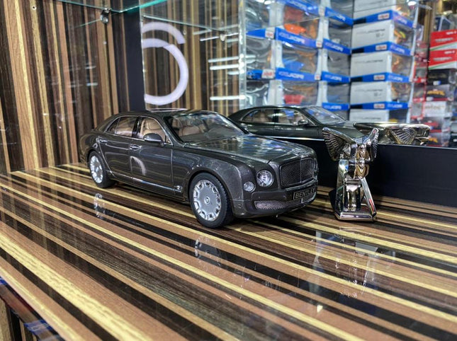 Minichamps 1/18 Bentley Mulsanne Speed Grey Diecast Model - detailed collector display model