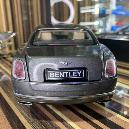 Minichamps 1/18 Bentley Mulsanne Speed Grey Diecast Model - collectible scale model car