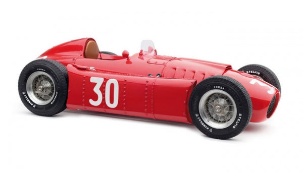 Red Lancia D50 1955 1:18 scale diecast model car, side view, number 30 on door