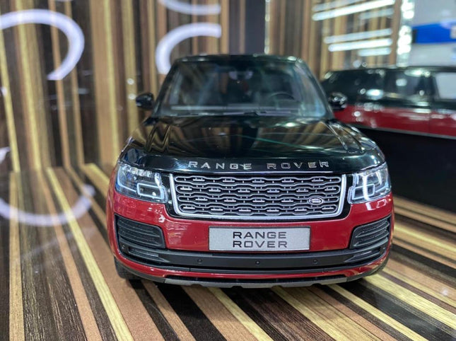 LCD Model Land Rover Range Rover 2020 Red Opening 1:18 Diecast Model Car - studio product photo of the scale model