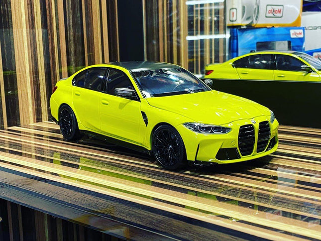 Minichamps BMW M3 2020 Green 1:18 Diecast Model Car - detailed collector display model