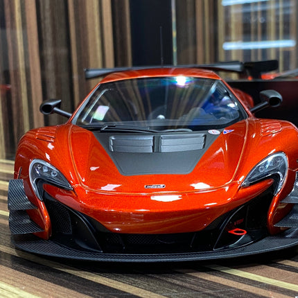AutoArt McLaren 650S GT3 Orange 1:18 Diecast Model Car - studio product photo of the scale model