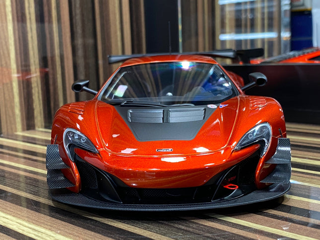 AutoArt McLaren 650S GT3 Orange 1:18 Diecast Model Car - studio product photo of the scale model