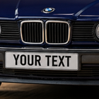 Custom miniature license plate with your text on a model car