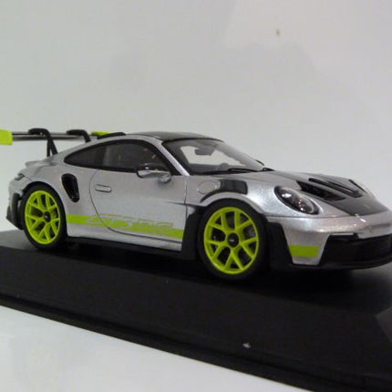 Porsche 911 GT3 RS 992 Porsche Experience Center Hockenheim 1:43 Spark – Silver / Acid Green - view 5