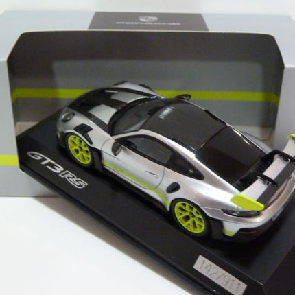 Porsche 911 GT3 RS 992 Porsche Experience Center Hockenheim 1:43 Spark – Silver / Acid Green - view 10