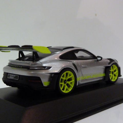 Porsche 911 GT3 RS 992 Porsche Experience Center Hockenheim 1:43 Spark – Silver / Acid Green - view 6