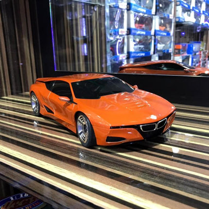 Minichamps 1/18 Resin BMW M1 Hommage Orange Model Car - detailed collector display model
