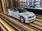 Minichamps BMW M3 GTR 2001 1:18 Silver Diecast Model - detailed collector display model