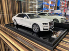 Motorhelix 1/18 Rolls-Royce Ghost EWB White Resin Model Car - detailed collector display model