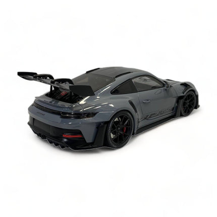 Minichamps 1/18 Porsche 911 GT3 RS Diecast Model Car Grey/Carbon - fine detailed model replica