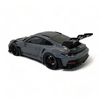 Minichamps 1/18 Porsche 911 GT3 RS Diecast Model Car Grey/Carbon - collectible scale model car