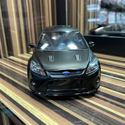 Minichamps Ford Focus RS500 1/18 Diecast Model All Opening Matt Black - detailed die-cast style model