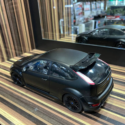 Minichamps Ford Focus RS500 1/18 Diecast Model All Opening Matt Black - premium collector scale model