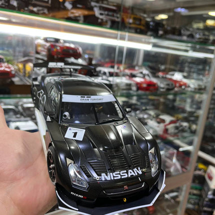 AutoArt Nissan GT-R GT500 Stealth Black Carbon 1:18 Diecast Model Car - collector edition scale model