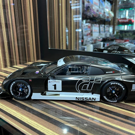 AutoArt Nissan GT-R GT500 Stealth Black Carbon 1:18 Diecast Model Car - fine detailed model replica