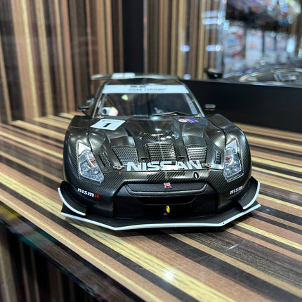 AutoArt Nissan GT-R GT500 Stealth Black Carbon 1:18 Diecast Model Car - detailed die-cast style model