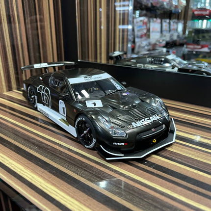 AutoArt Nissan GT-R GT500 Stealth Black Carbon 1:18 Diecast Model Car - studio product photo of the scale model