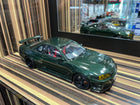 MotorHelix Nissan Skyline GT-R34 Nismo 1/18 Diecast Model Dark Green - detailed collector display model