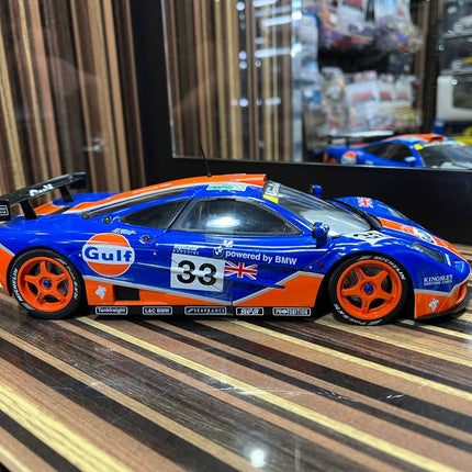 Solido McLaren F1 GTR 1/18 Diecast Model Partially Opening Blue - collectible scale model car