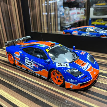 Solido McLaren F1 GTR 1/18 Diecast Model Partially Opening Blue - detailed collector display model