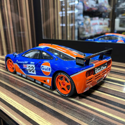 Solido McLaren F1 GTR 1/18 Diecast Model Partially Opening Blue - scale model for display