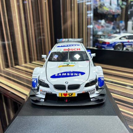 Minichamps BMW M3 DTM 1/18 Diecast Model White Blue - collector edition scale model