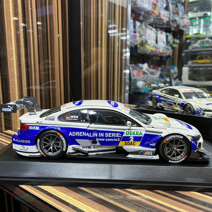 Minichamps BMW M3 DTM 1/18 Diecast Model White Blue - fine detailed model replica